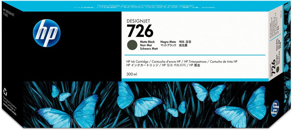 HP 726 Mattschwarz DesignJet Druckerpatrone, 300 ml, HP Produktbild 