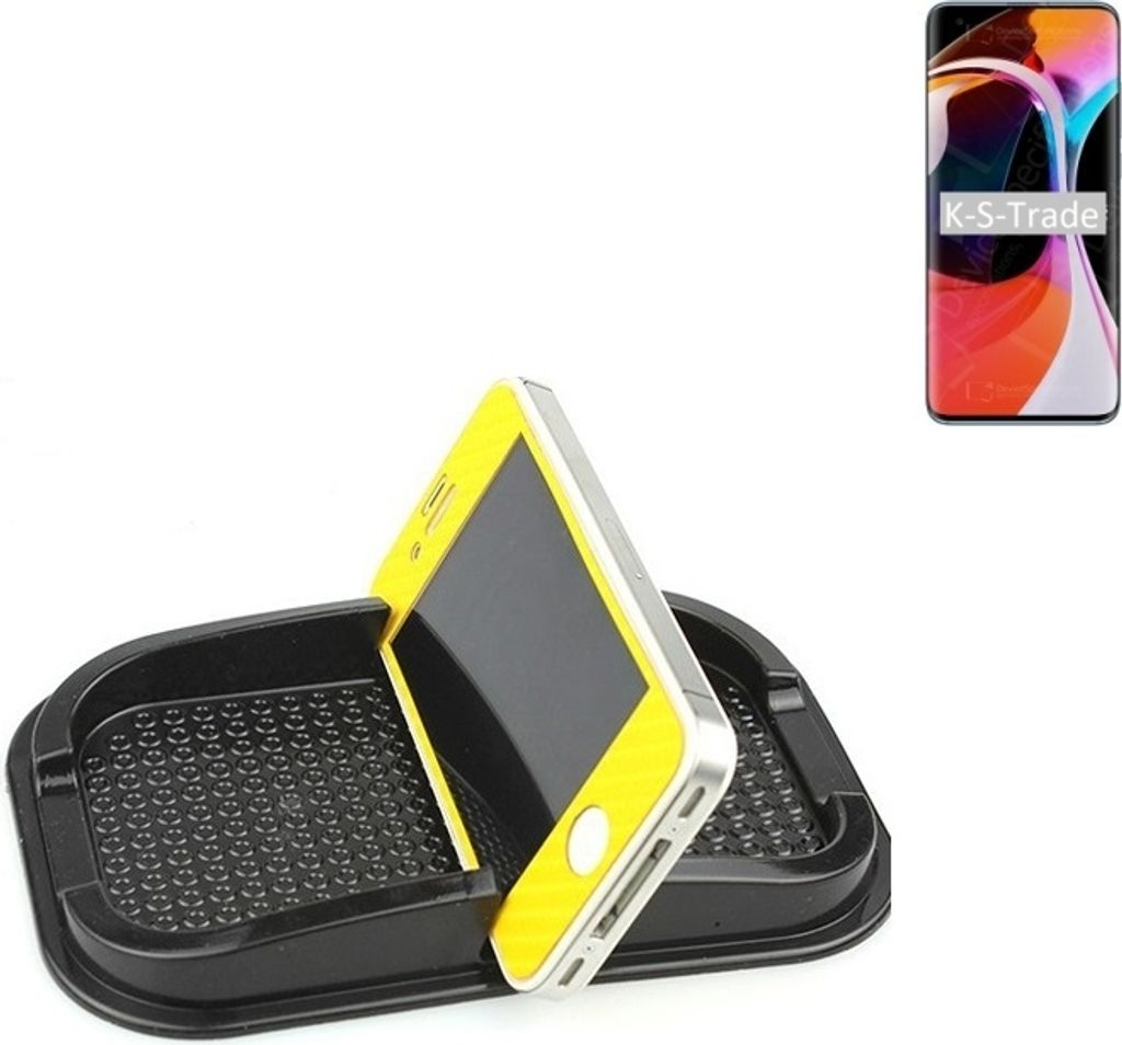 K-S-Trade Auto Anti Rutsch Matte Smartphone-Halter kompatibel mit Xiaomi Mi 10 Haft Pad Armaturenbrett Handy-Halterung Silikon
