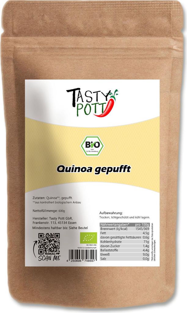 Quinoa gepufft - Quinoa puffed | 600g Beutel Tasty Pott