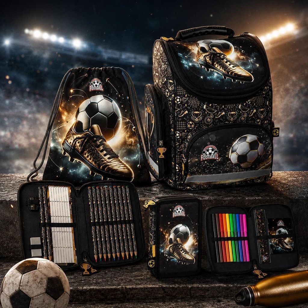 Sada školských potrieb s motívom futbalu pre chlapcov: Obrázok produktu 