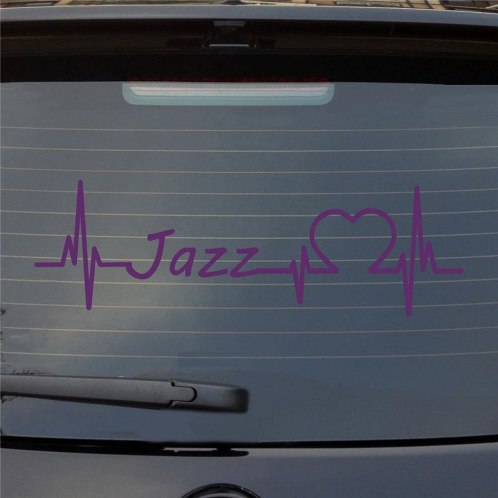 Heckscheibenaufkleber Jazz Puls Herzschlag Auto-Aufkleber Produktbild 