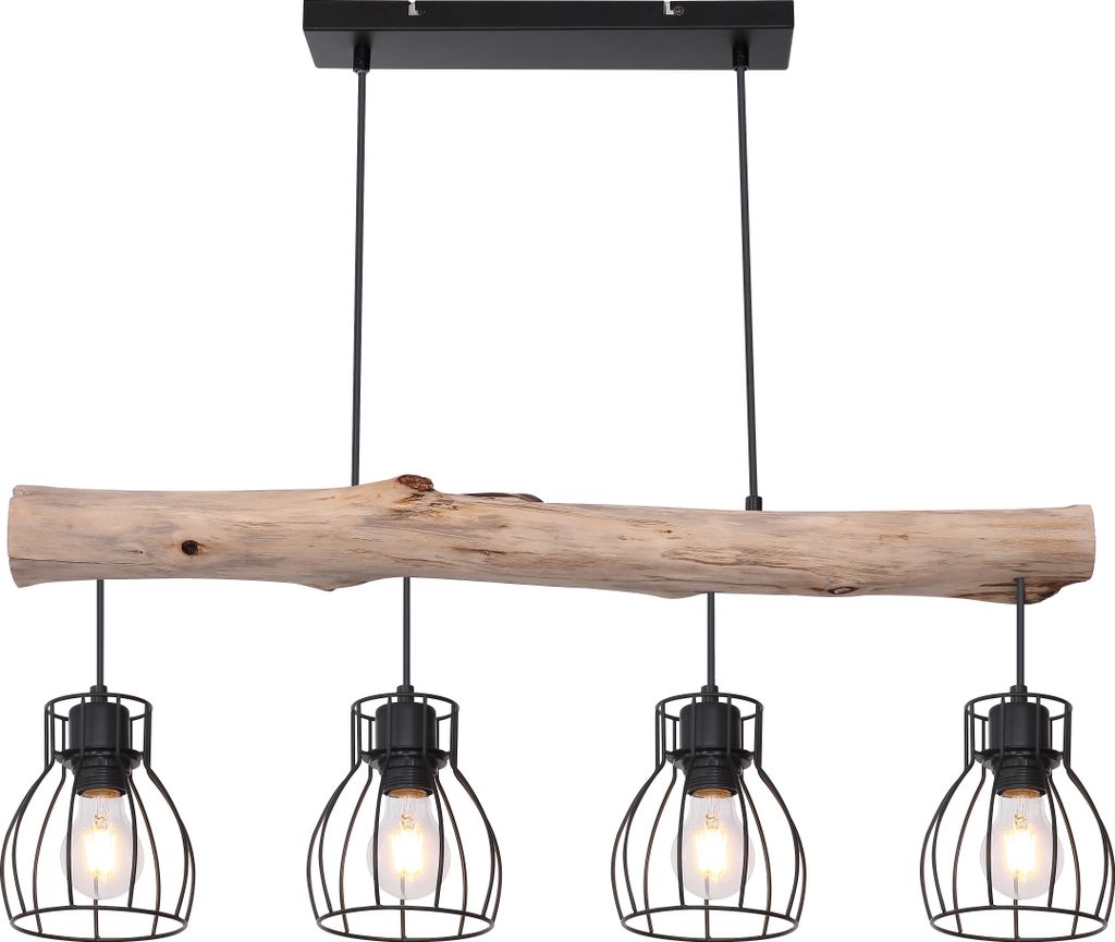 Globo Lighting závěsné svítidlo kovové černé, 4x E27 Obrázek produktu 8
