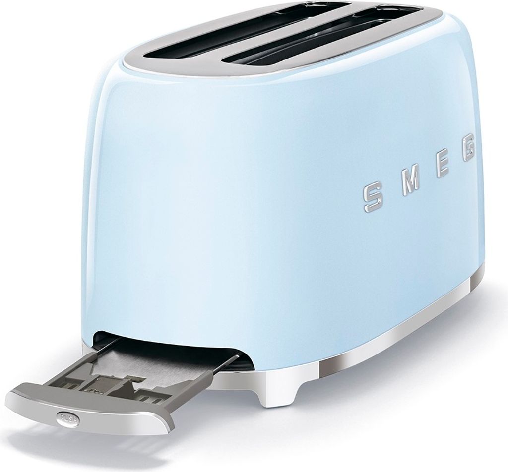 Smeg TSF02PBEU, 4 krajíců, Modrá, Nerezová ocel, Knoflíky, Obrázek produktu 