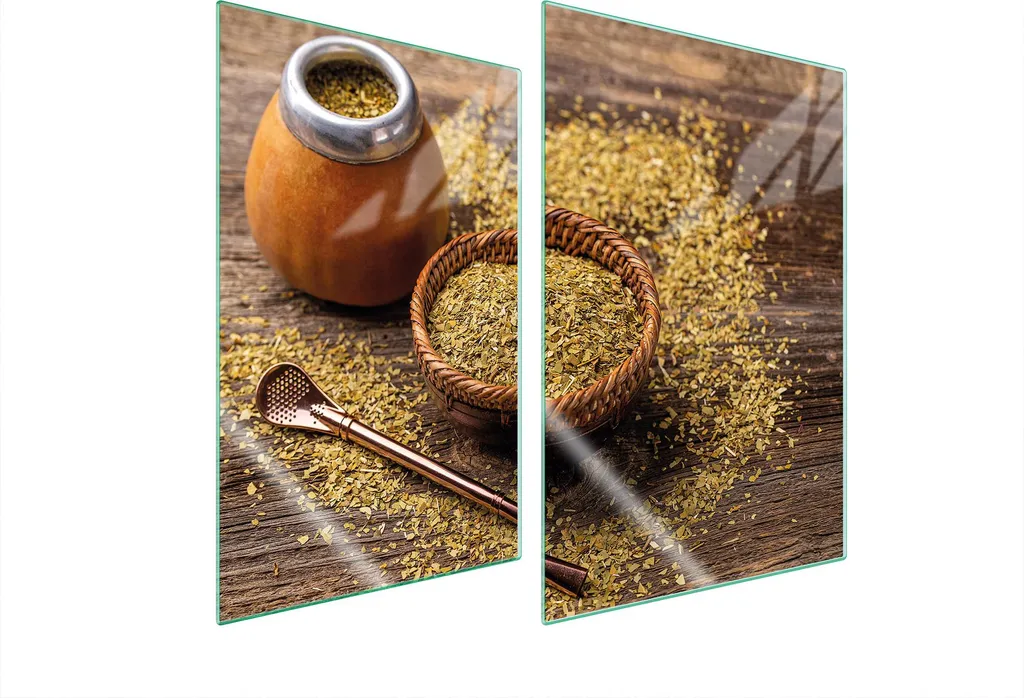 Coprifornelli 2 Pezzi 35x52 Vetro Temperato Tagliere Yerba Wood Cucina