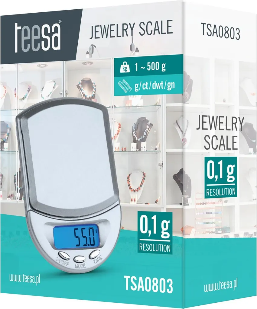 Balance numérique de précision 0,1 g Teesa format compact de poche