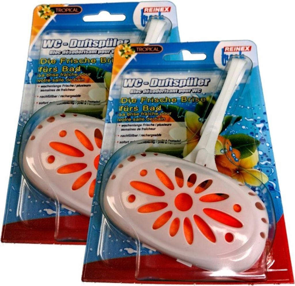 WC- FRISCH-AKTIV -DUFTSPÜLER, mit Einhänger, Tropical, 2 Stück