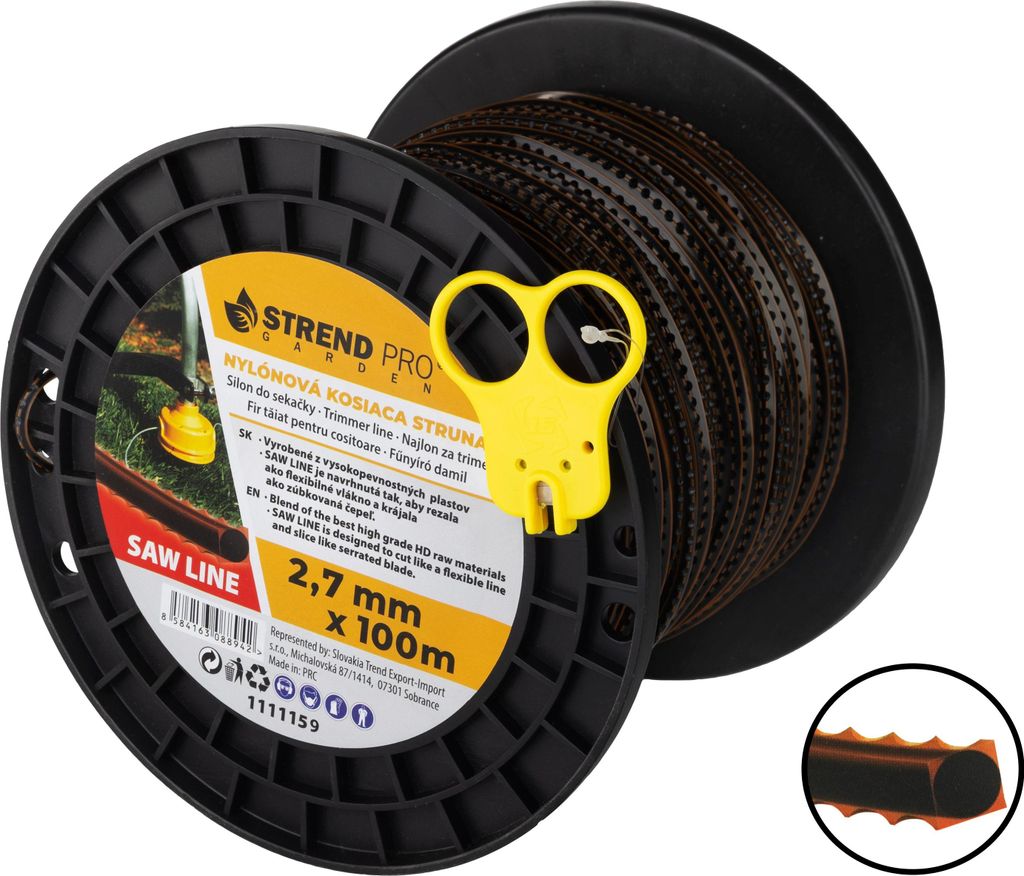 Mähfaden SawLine, 2,7 mm, L-100 m, gezahnt