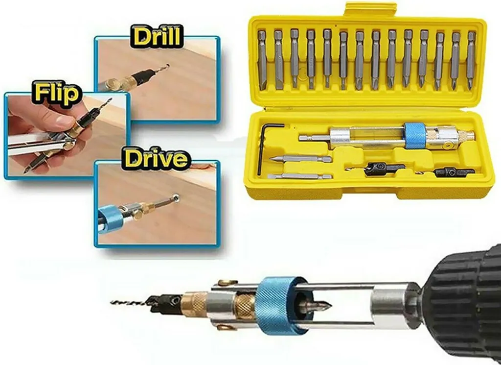 Kit 20 Pezzi Half Time Drill Driver - Set Punte Cacciavite Flip Girevole