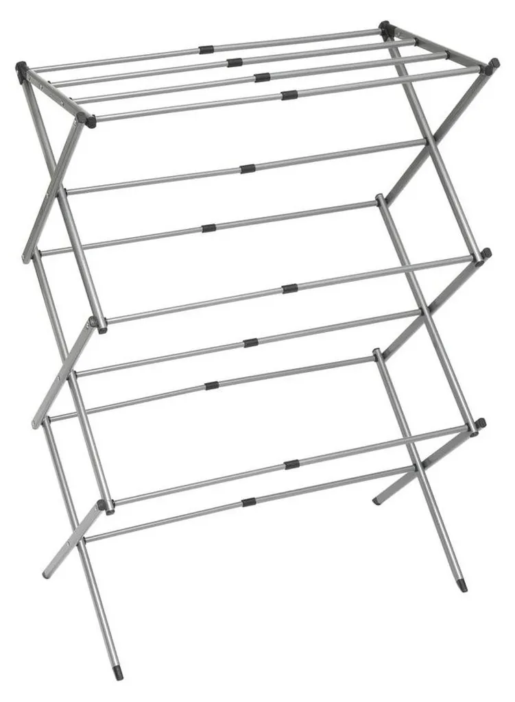 Étendoir à linge extensible 3 niveaux de hauteur en métal robuste - 24