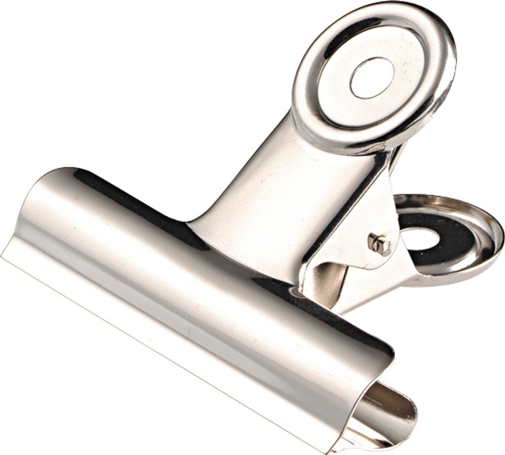 Wonday Briefklemmer aus Metall Farbe: nickel Breite: 30 mm 12 Briefklemmer