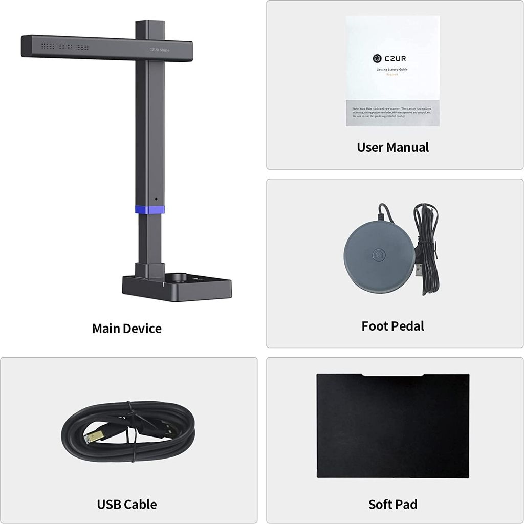 CZUR Shine Ultra Pro 24 MP Professionelle Dokumentenkamera Produktbild 7