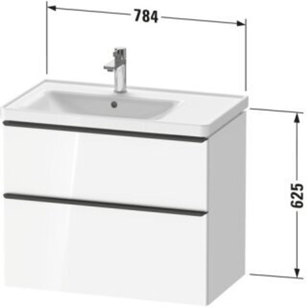 Duravit DE4357004550000 DN WTU WH 784x452x625 Az 1 Ei