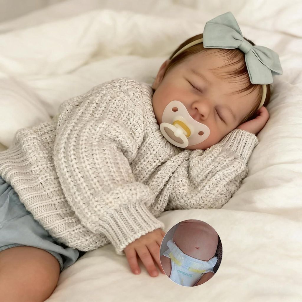 Babypop 50 cm - Volledig lichaam - Siliconen vinyl - Productafbeelding 
