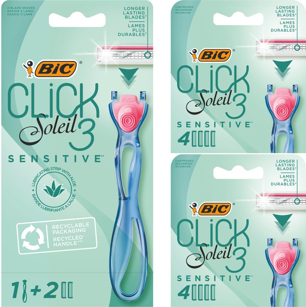 BIC Click 3 Soleil Sensitive Rasierer Damen, Nassrasierer Produktbild 
