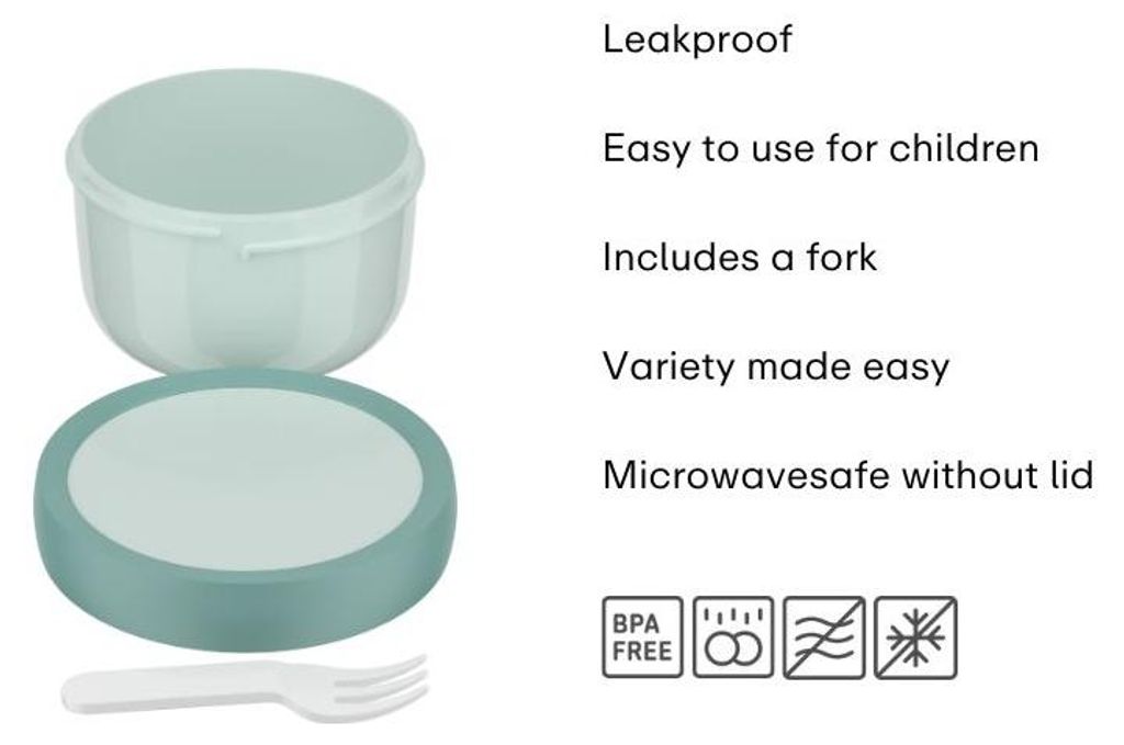 Campus fruitbox 300 ml met vorkje Little Dutch - Sailors Productafbeelding 