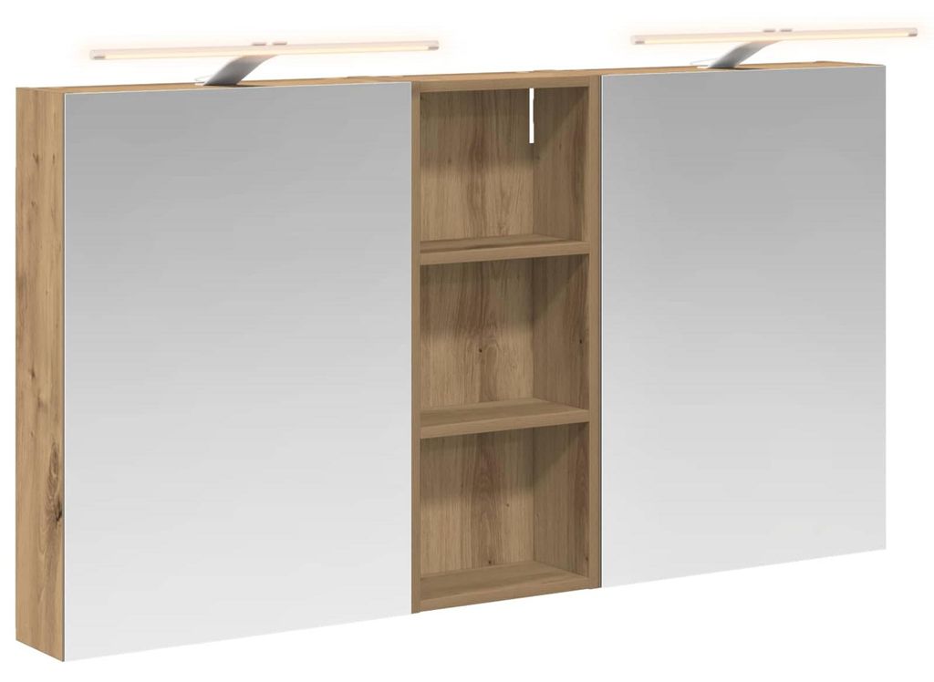 Badezimmerschrank-Set 3 pcs 130 x 14,5 x 70 cm Holzwerkstoff