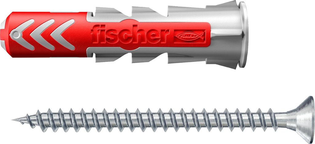 Cheville DUOPOWER 6x30mm S avec vis boîte de 50 - FISCHER - Image du produit 