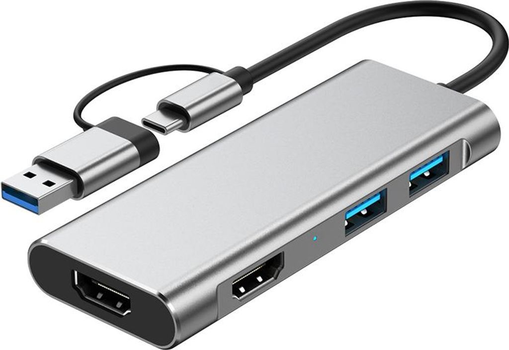 INF Station d'accueil USB 3.0 et Type-C vers double HDMI Image du produit 