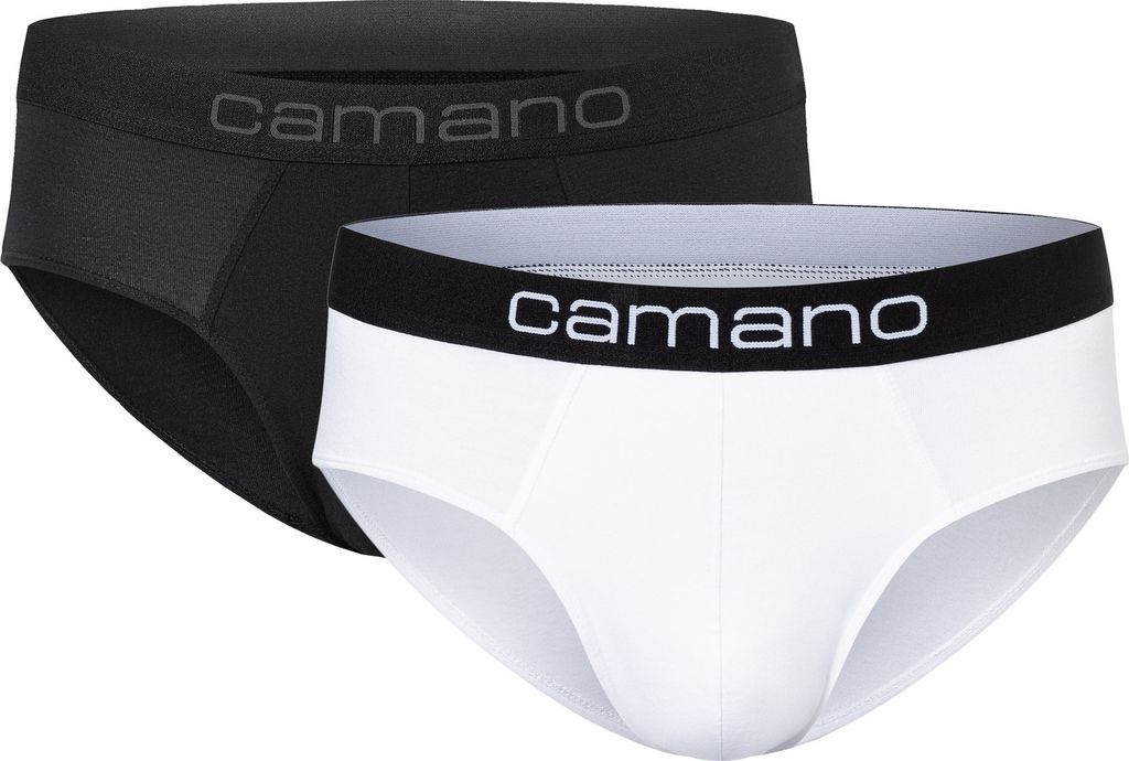 Camano Slips 2er-Pack Comfort mit nachhaltigerer Baumwolle (BCI) mit bequemem Komfortbund white mix 2XL