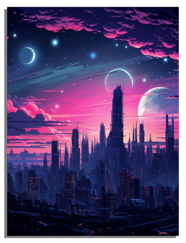Wallario Magnet für Kühlschrank / Geschirrspüler, magnetisch haftende Folie - 60 x 80 cm, Motiv: Galaxie in der Abenddämmerung