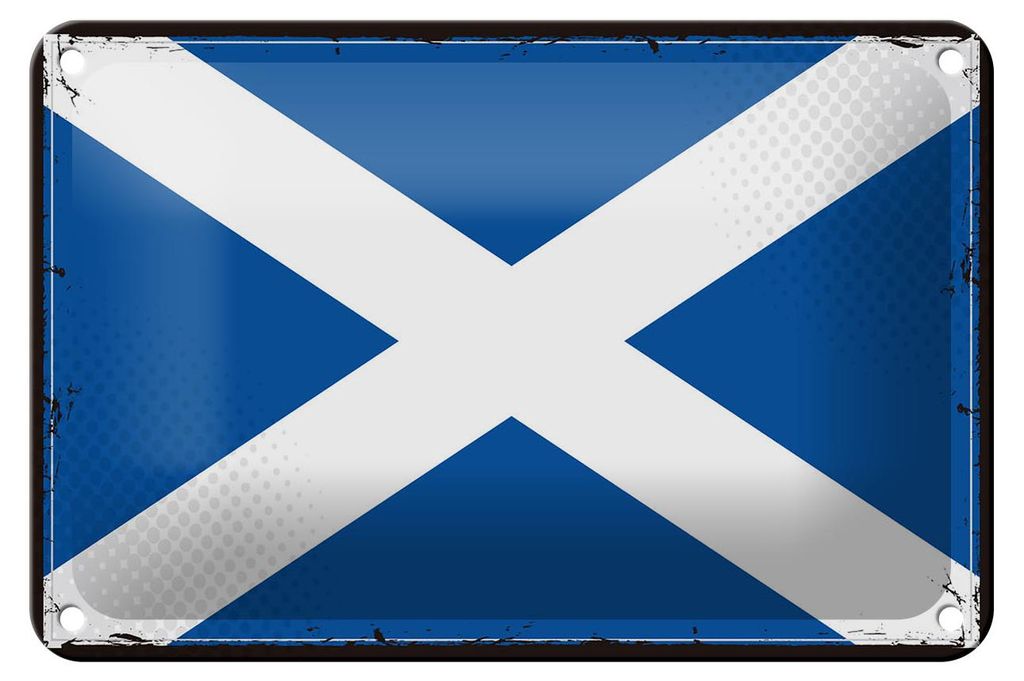 Blechschild Flagge Schottlands 18x12cm Retro Flag Scotland Dekoration