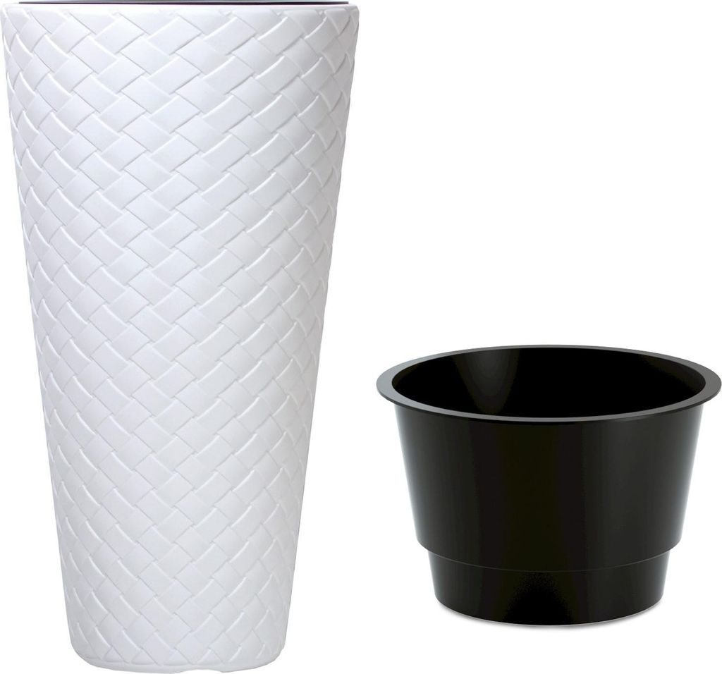 Bloempot MATUBA SLIM met een hoogte van 40 cm - kleur: wit Productafbeelding 