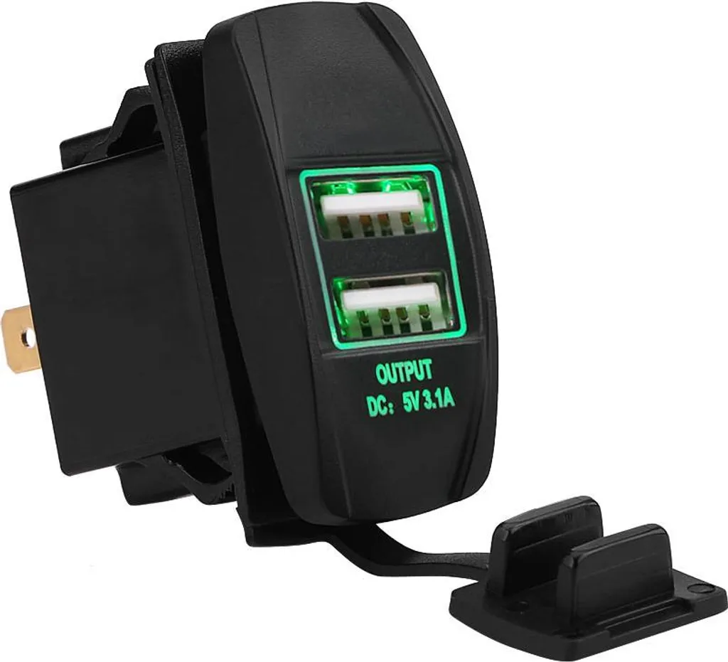 Presa Ricarica USB per Camper e Auto 12V 24V 3.1A Sicura Impermeabile