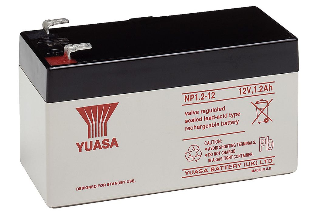 Yuasa Bleiakku 12 V, 1.2 Ah (1.2-12) Bleiakku, VdS AKKU Image du produit 