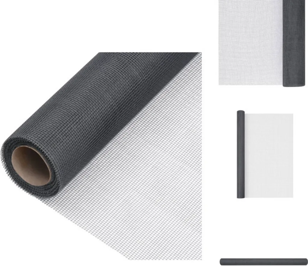 vidaXL Zanzariera in Fibra di Vetro 60x500 cm Grigia | Rete DIY Resistente