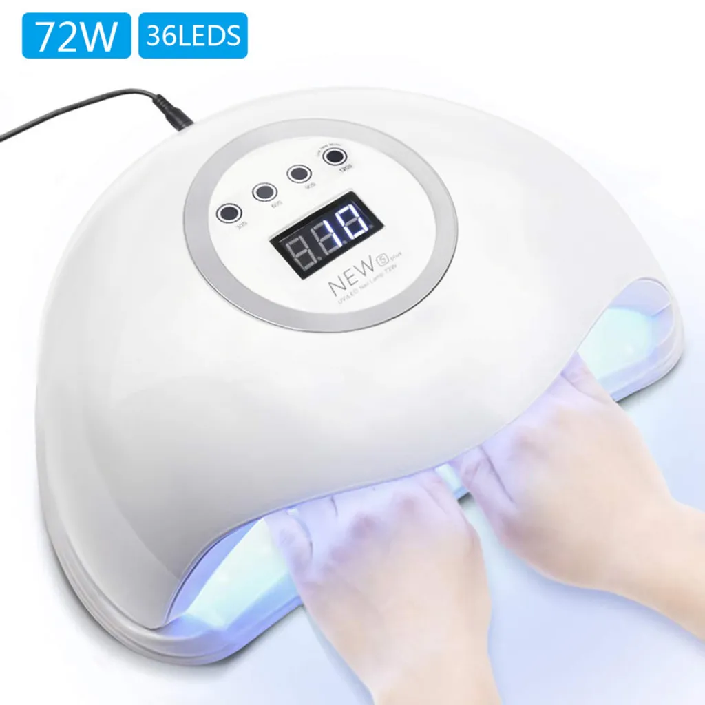 Lampe à ongles LED 72W UV avec capteur infrarouge et 36 LEDs de séchage