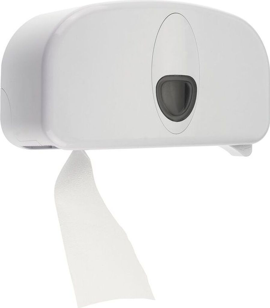 PlastiQline 2020 WC-Rollenhalter aus Kunststoff für 2 Systemrollen mit Schloss