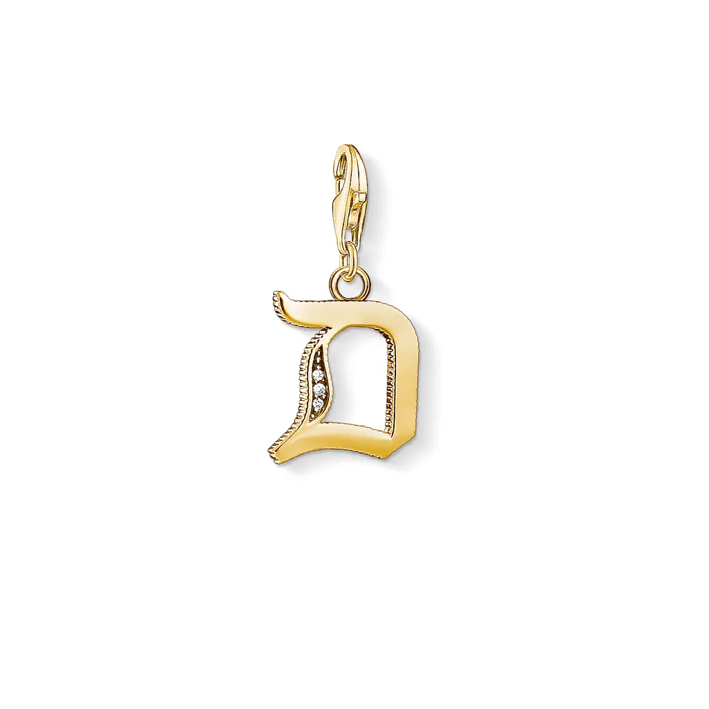 Pendentif Lettre D Charm Club Thomas Sabo - Bijou Femme en Or Jaune