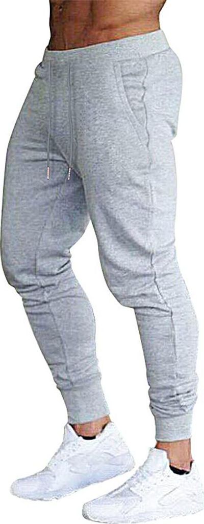 Grenzüberschreitende neue Frühlings- und Herbst-Outdoor-Fitness-Sporthose für Herren, einfarbig, modisch, lässig, schmal geschnittene Hose, dir...