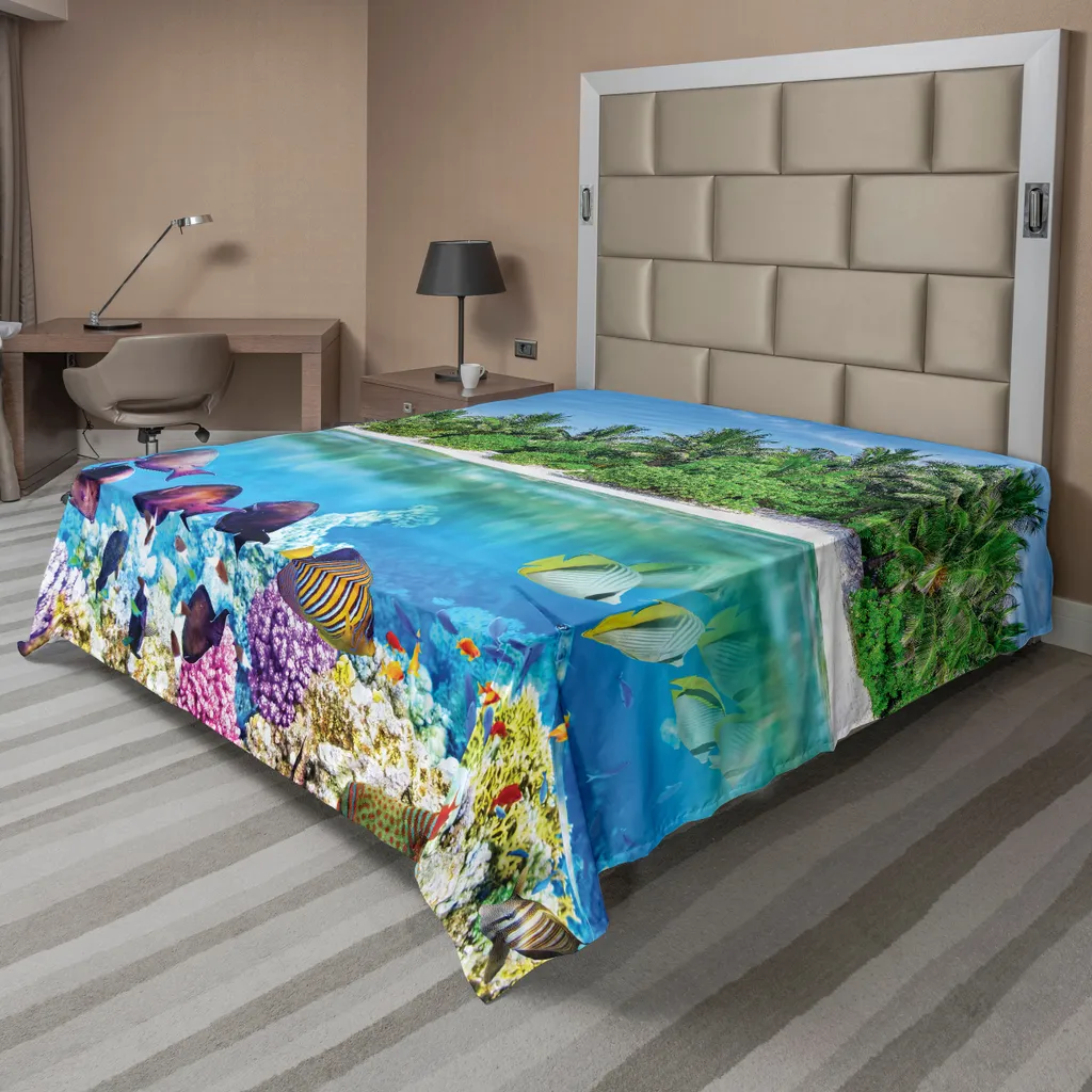 Drap de lit Maldives ABAKUHAUS 266x260 cm en microfibre douce multicolore