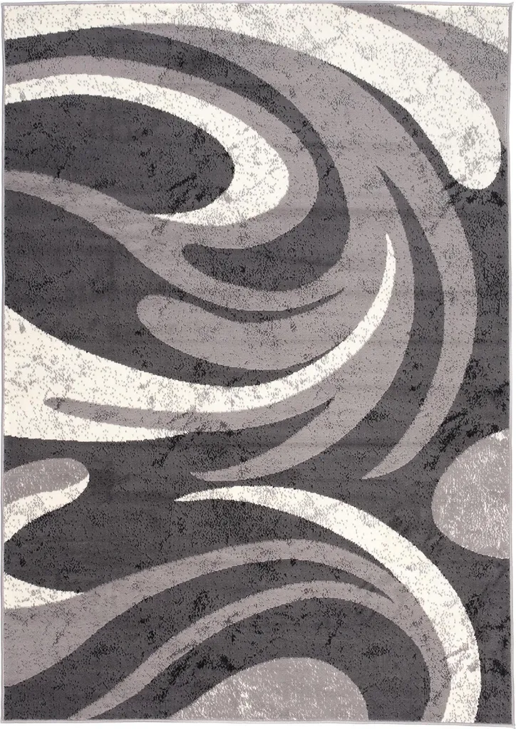 Grand Tapis de Salon Moderne DREAM Coloris Crème et Gris 220x300