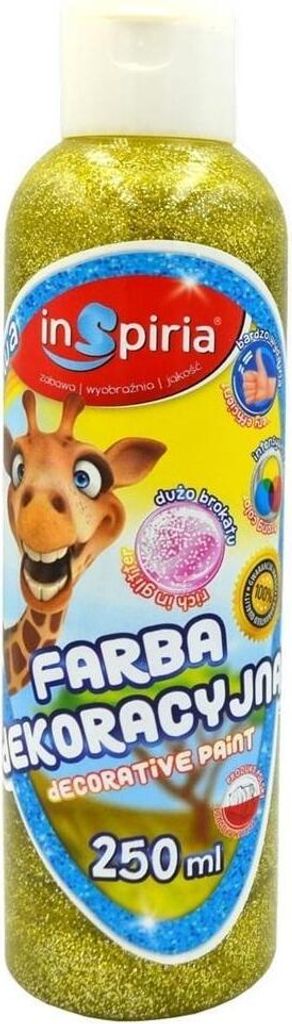Dekorative Glitzerfarbe Gelb 250 ml (Schul- und Schrein, Farben)