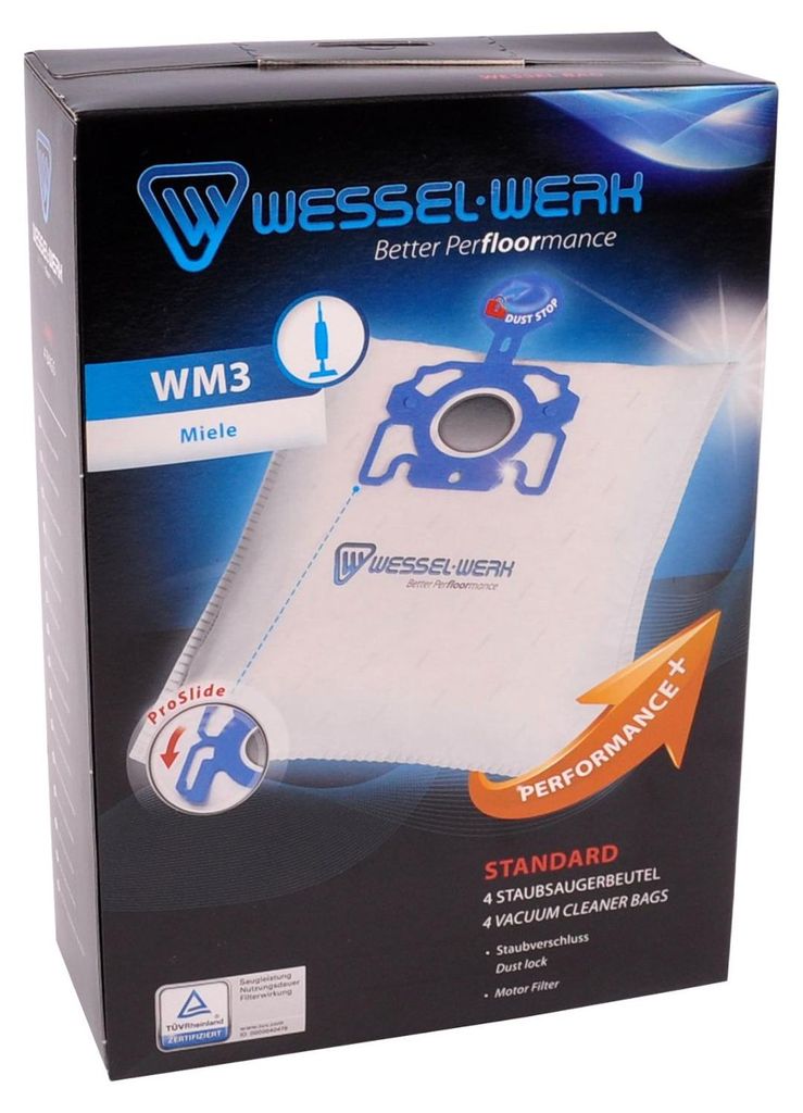4 x WM3 = Swirl M52 Sacs à poussière pour Miele avec Image du produit 