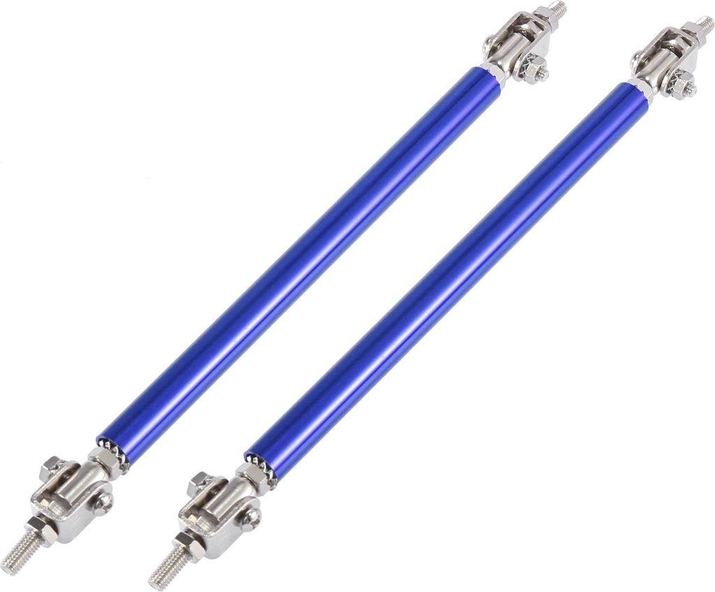 2 Stk. Auto Frontstoßstange Lippenspalter Strebe Krawatte Stange 9"-11" Blau