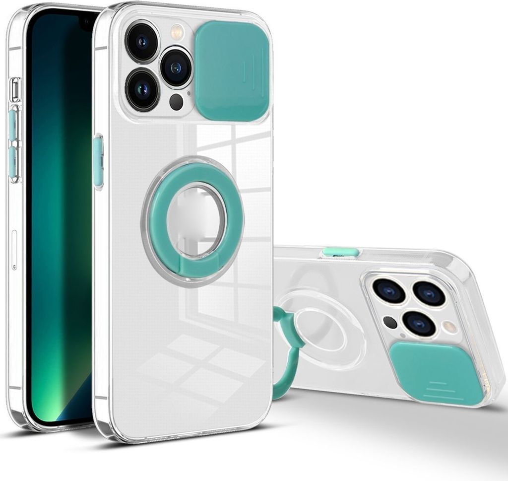 König Design Hülle kompatibel mit Apple iPhone 13 Pro Kunststoff Soft Handyhülle - Handy Case Minzgrün