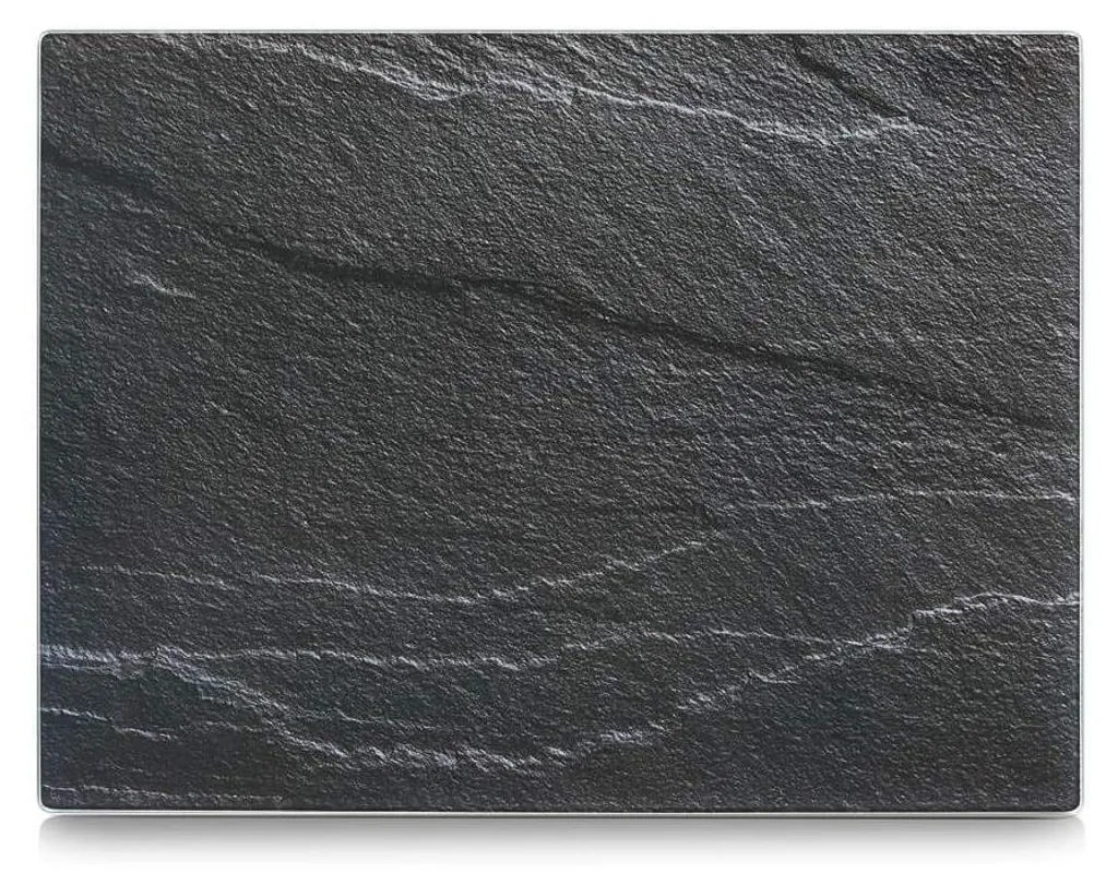 Zeller 26257 Planche à découper en verre ardoise anthracite pour cuisine