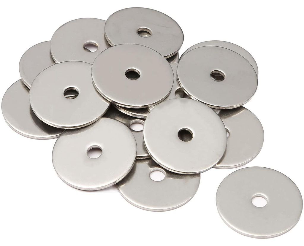 10 Ringe M10 x 30 mm, Dicke 2,5 mm, Edelstahl DIN9021 A2