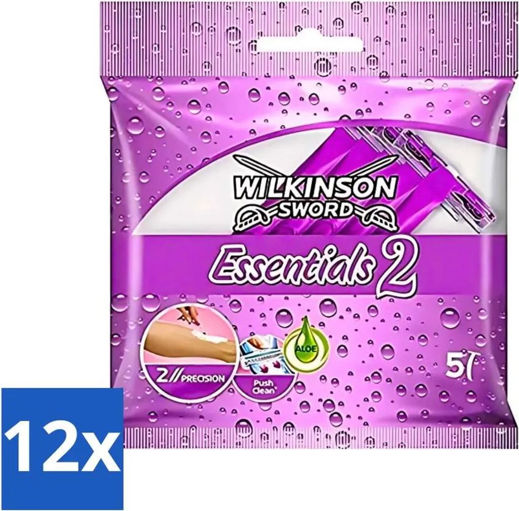 Wilkinson Essentials 2 Rasoirs Femmes 2 Lames et Grip de Sécurité