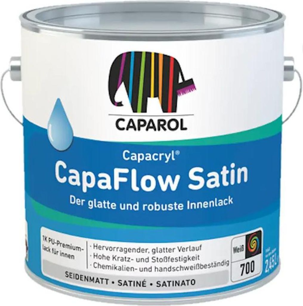 Caparol Capacryl CapaFlow, weiß, matt, 2,45l : matt : 2,5 Liter