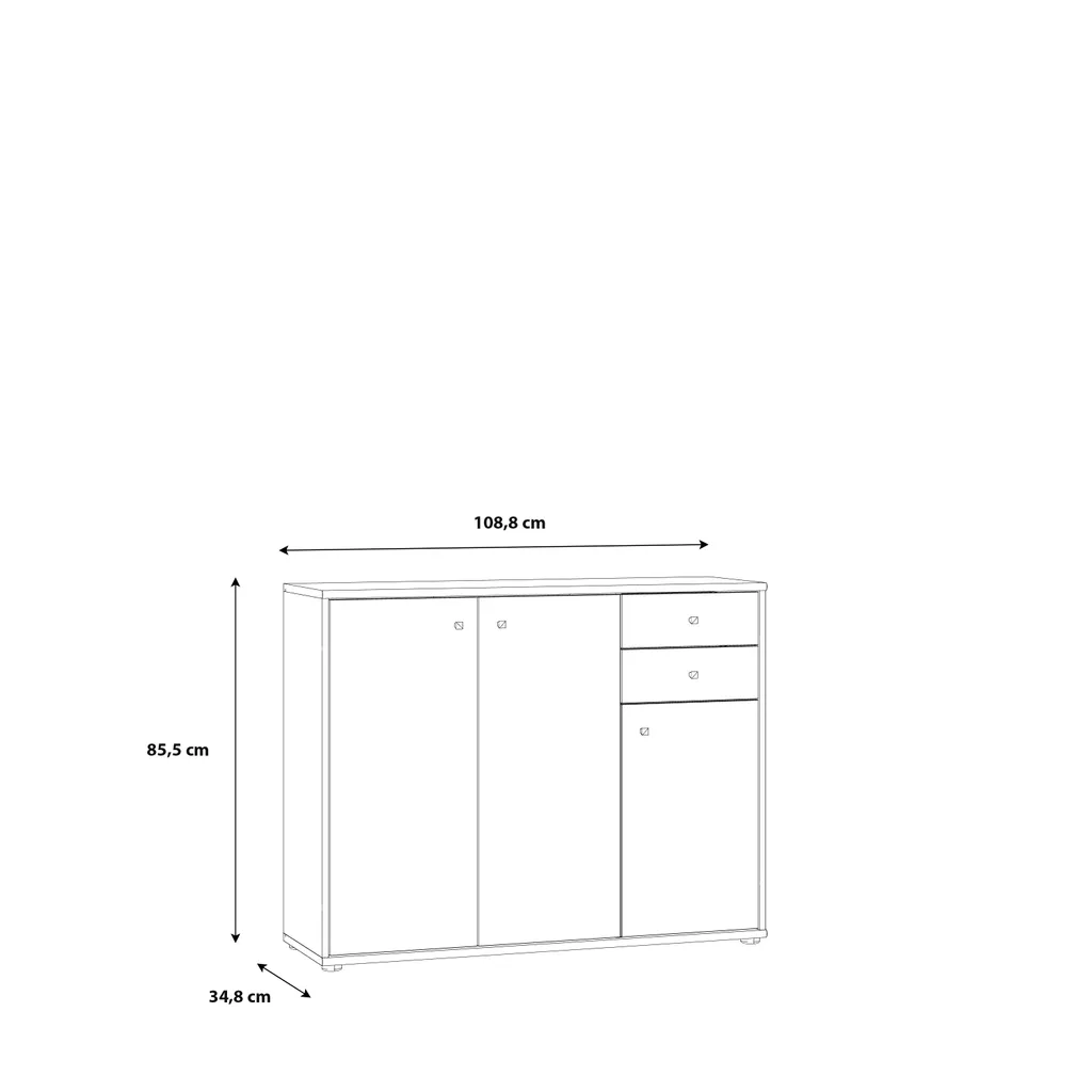 Optimiser l'Espace avec la Commode Tembi Blanche Faible Profondeur - 6