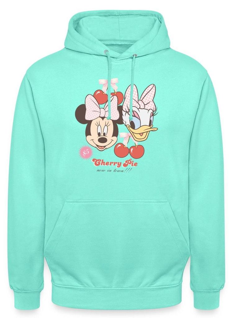Mickey & Minnie Cherry Pie Minnie & Daisy Uni Hoodie, XXL, Mint