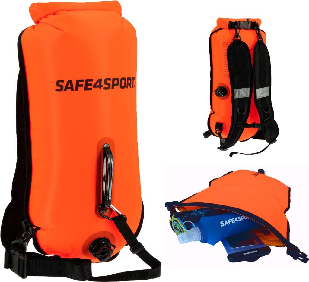 RunSwimmer Schwimmboje mit Rucksackfunktion XL