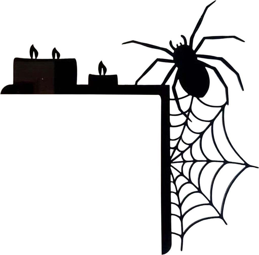 Halloween-Tür-Eckschild aus Holz, schwarzer Kürbis, Hexe, Spinnennetz, Schloss, Türaufsatz, Rahmenschild für Zuhause, Party, Halloween-Dekor