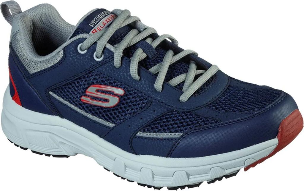 Skechers - Herren Sneaker "Oak Canyon Verketta", Leder FS11275 (44,5 EU) (Marineblau/Grau)