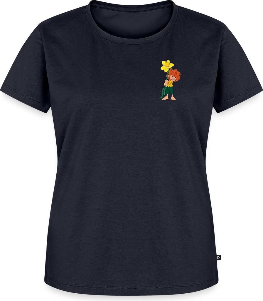 Spreadshirt Pumuckl Design Mit Gelber Blume Frauen Premium T-Shirt, 4XL, Navy