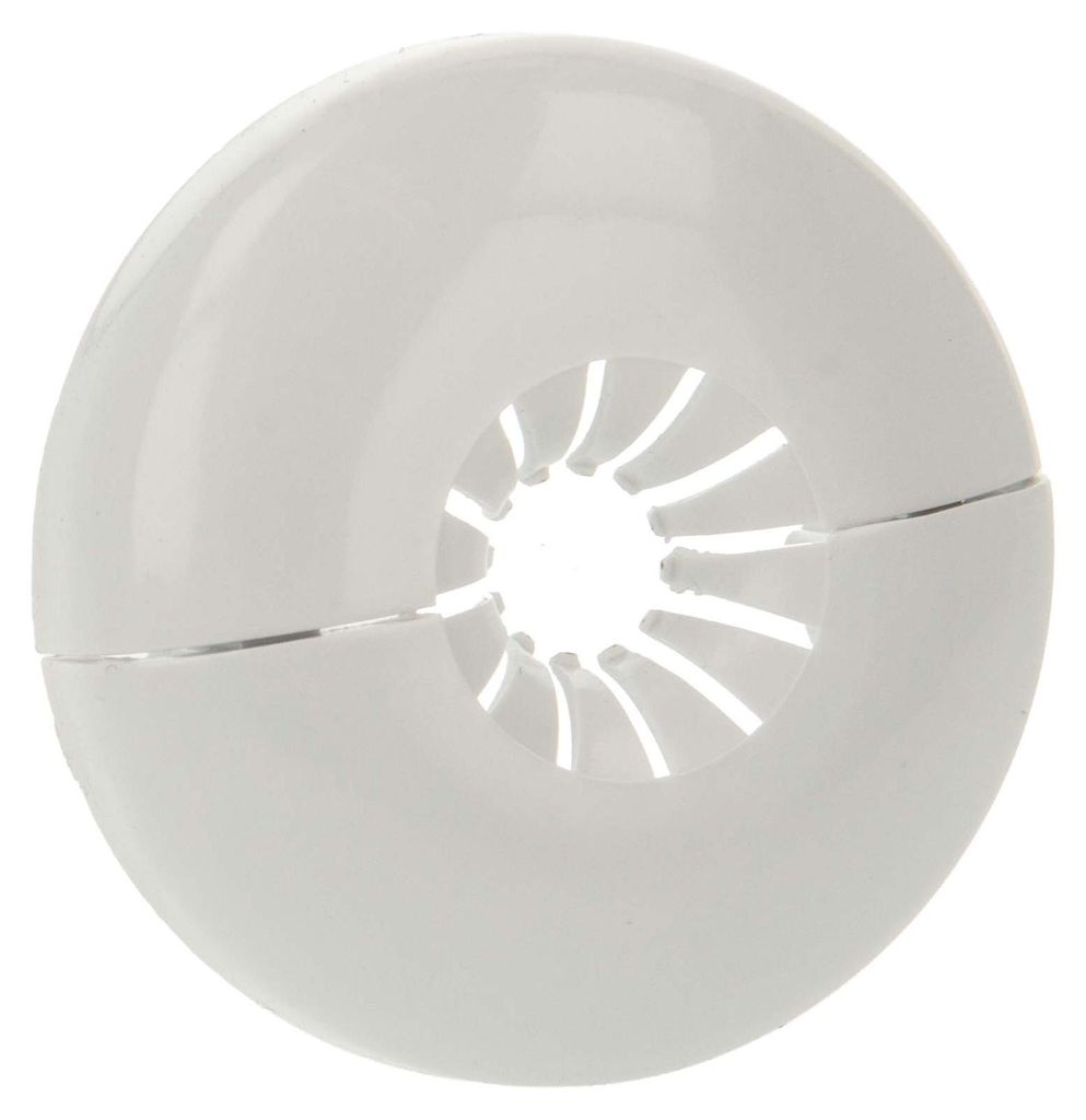 tecuro Universal Scharnierrosette für Rohr Ø 10 mm bis Ø 16 mm, weiß, Kunststoff
